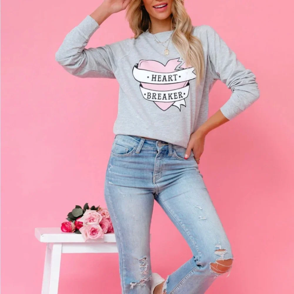 COPY - NWT Cotton-Blend Long-Sleeve Pullover, Sizes XS and S - Picture 2 of 13